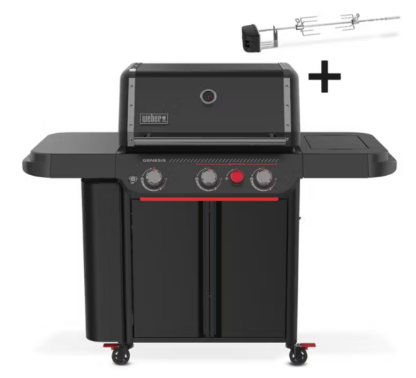 Weber Gasgrill Genesis E-330WR, Stealth Edition, inklusive Drehspieß Weber Gasgrill Genesis E-330WR, Stealth Edition, inklusive Drehspieß