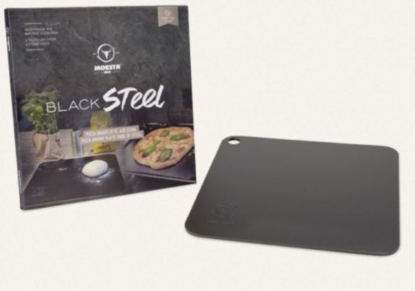 BlackSteel 35cm x 35cm x 6mm  Pizzastein aus Stahl
