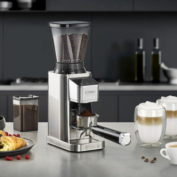 Caso Edelstahl Kaffeemühle BaristaChef Inox