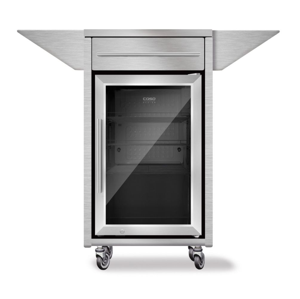 Caso Design BBQ- Kühlschrank mit Edelstahl Rollwagen / Counter & Cool 681