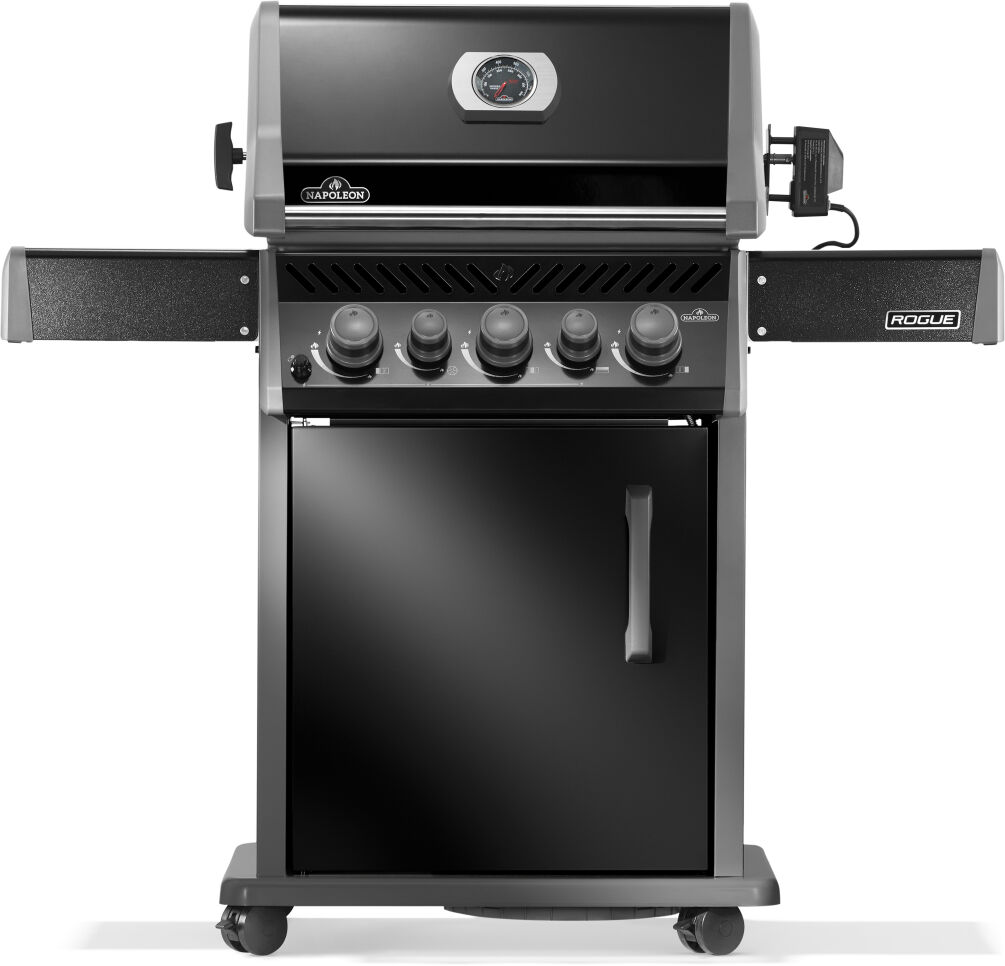 Napoleon Gasgrill Rogue PRO-S 425 mit Gußrosten, Schwarz, inkl. Drehspieß RPS425RSIBPK-2-DE-R