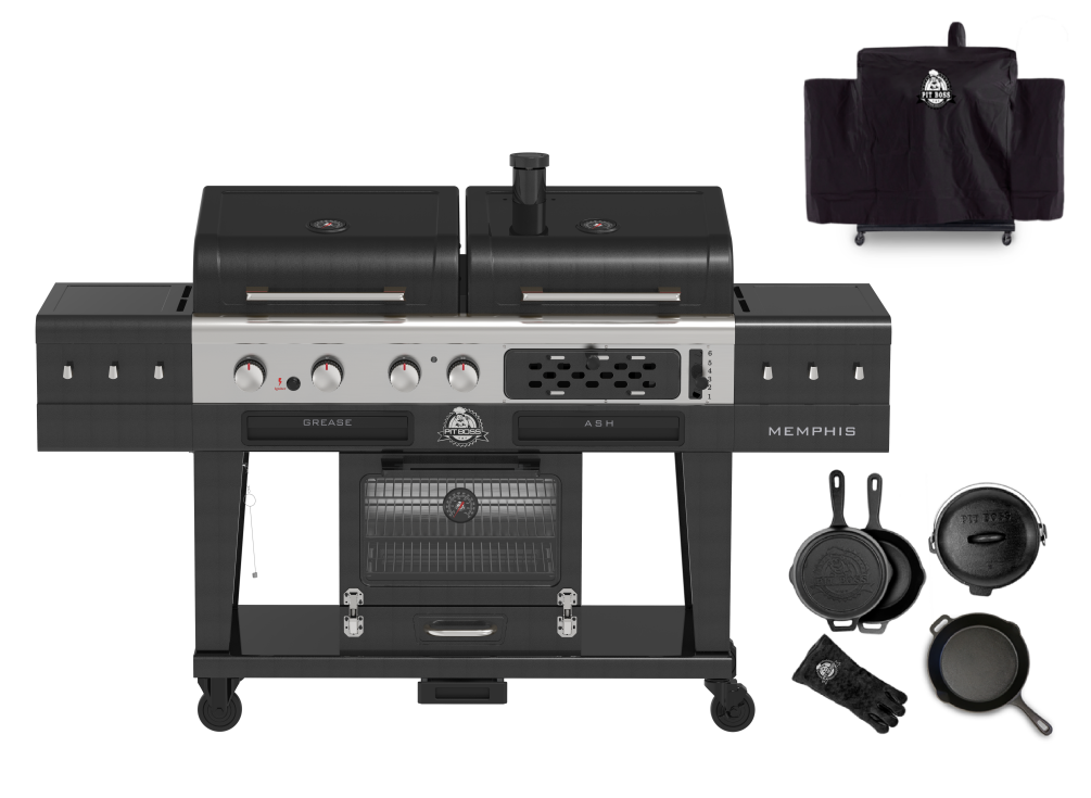 Pit Boss Memphis Kombigrill Ultimate 2.0 inkl DutchOven Set + Abdeckhaube 11065