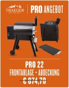 Traeger Starter-Set Pelletgrill Pro Serie 22 inkl. Abdeckhaube & Frontablage
