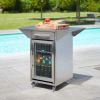 Caso BBQ- Kühlschrank mit Edelstahl Rollwagen / Counter & Cool
