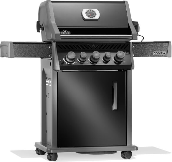 Napoleon Gasgrill Rogue PRO-S 425 mit Gußrosten, Schwarz, inkl. Drehspieß