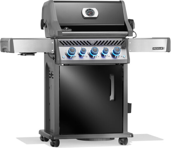 Napoleon Gasgrill Rogue PRO-S 425 mit Gußrosten, Schwarz, inkl. Drehspieß