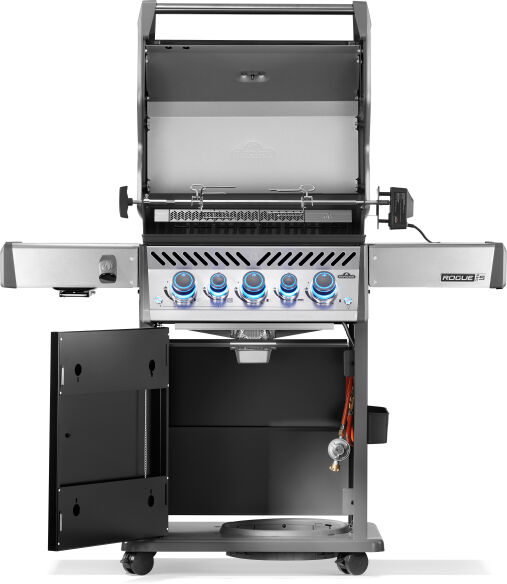 Napoleon Gasgrill Rogue PRO-S 425 mit Gußrosten, Schwarz, inkl. Drehspieß