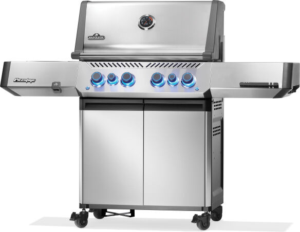 Napoleon Prestige 500 Edelstahl Gasgrill - mit SIZZLE ZONE und Heckbrenner inkl. Abdeckhaube Mod. 2025