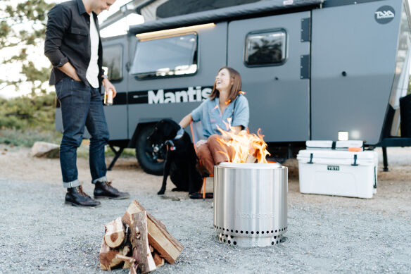 Solo Stove Edelstahl Feuerschale Ranger mit Standfuß 2.0 Ø 38 cm inkl. Anzünder