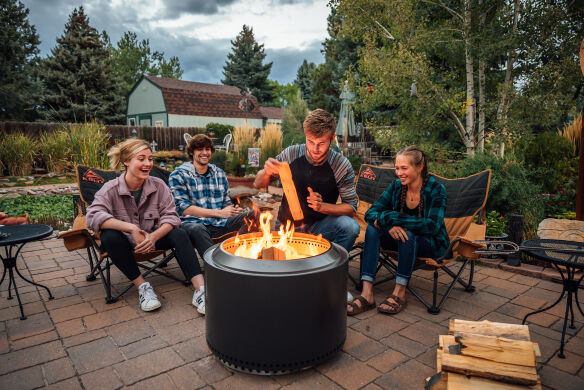 Solo Stove Edelstahl Feuerschale XXL Yukon 2.0 mit Standfuß Ash Ø 68,5 cm  inkl. Anzünder