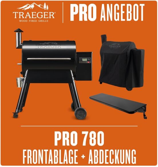 Traeger Starter-SET Pro 780 D2 Edition 2024 inkl. Abdeckhaube & Frontablage